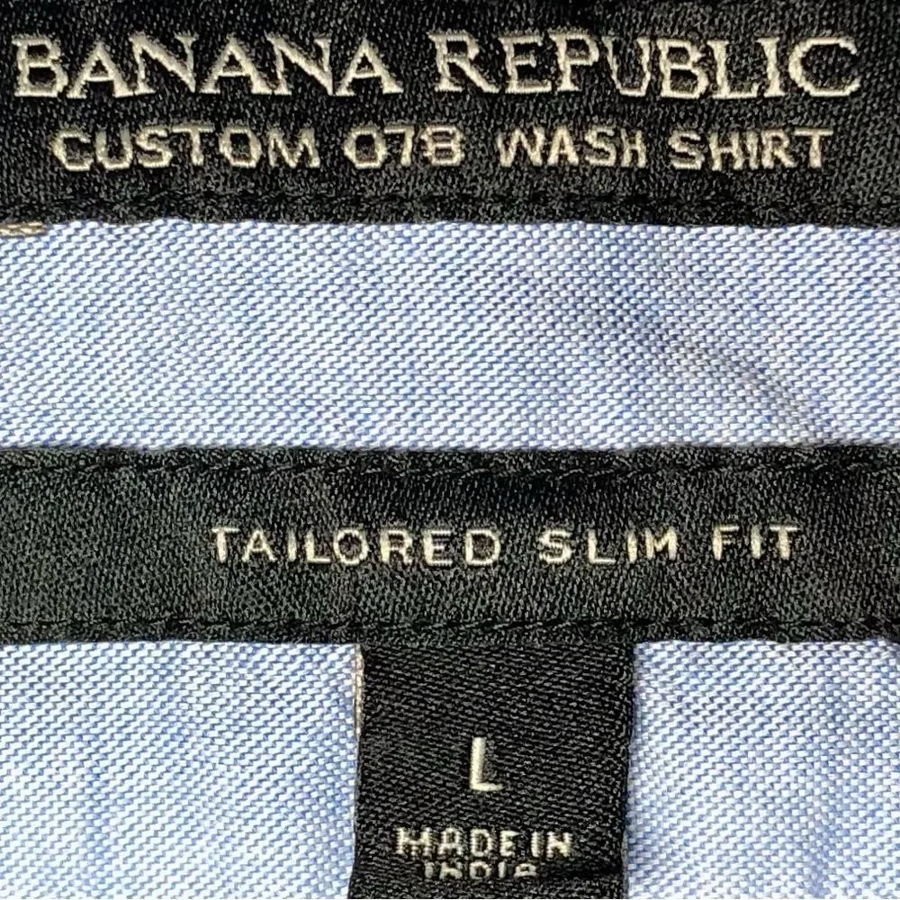 Banana Republic Custom Wash Slim Fit Plaid Shirt in Teal/White Men’s L